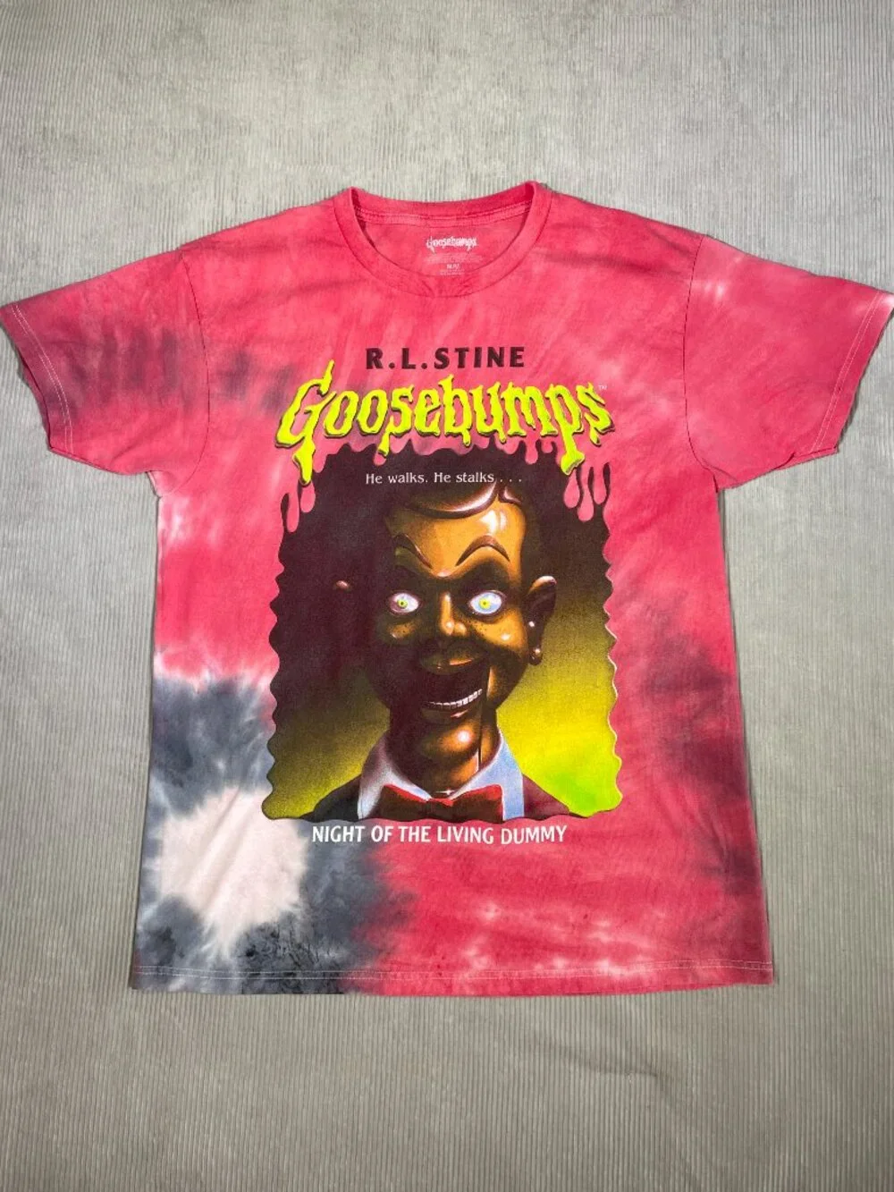 Goosebumps Slappy Night of the Living Dummy Tie Dye Shirt M R.L. Stine